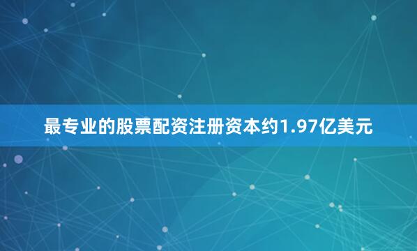 最专业的股票配资注册资本约1.97亿美元